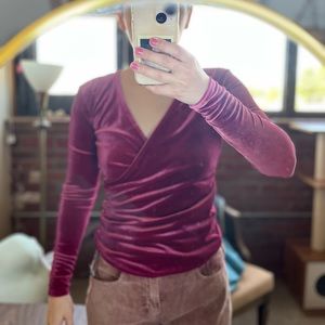 J. Crew Merchantile size extra extra small, red/pink wrap too, velvet